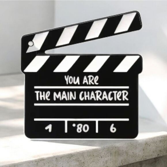 Boutique Jewelry - Movie Clapperboard Enamel Pin You Are The Main Character Film Slate Actor Gift